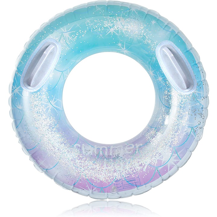 Átlátszó úszógumi csillámmal, Tovbmup, Multicolor, 75cm