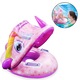 Colac de inot pentru bebelusi, Baldachin detasabil, Protectie solara UV, Roz