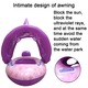 Colac de inot pentru bebelusi, Baldachin detasabil, Protectie solara UV, Roz