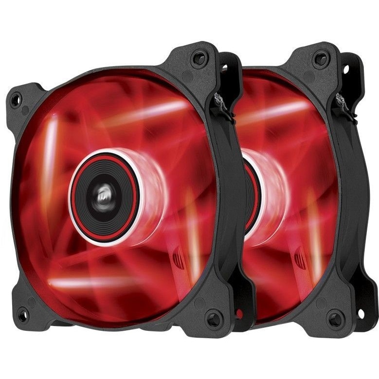 Ventilator Corsair Air Series AF120, 120mm, LED Red, Quiet Edition High Airflow - Twin Pack
