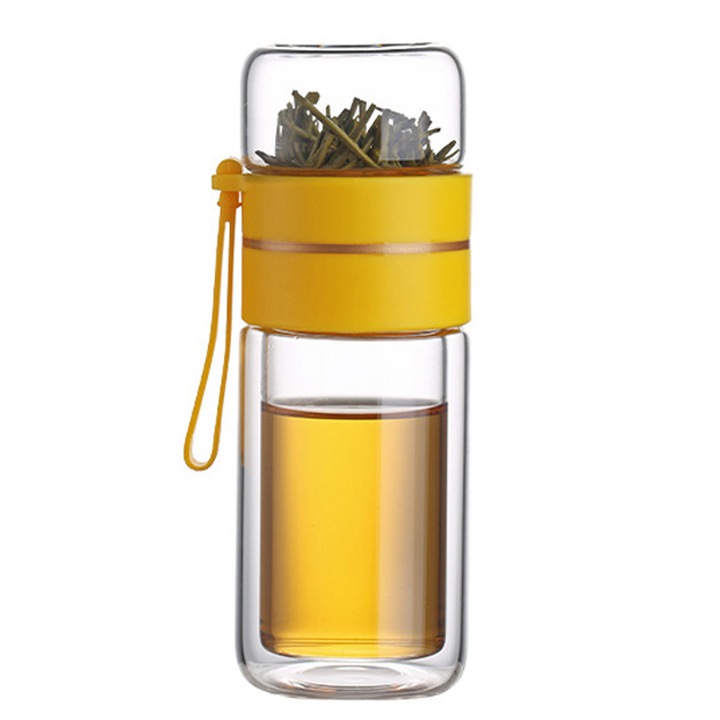 Sticla pentru ceai, QttvbTna, Borosilicat, Transparenta