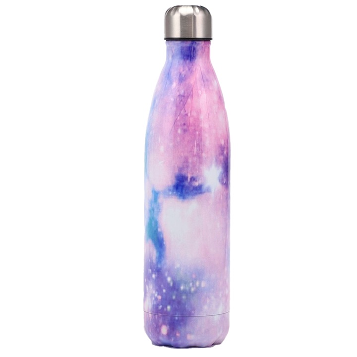 QttvbTna kulacs, rozsdamentes acél, könnyű, ellenálló, multifunkcionális, többszínű