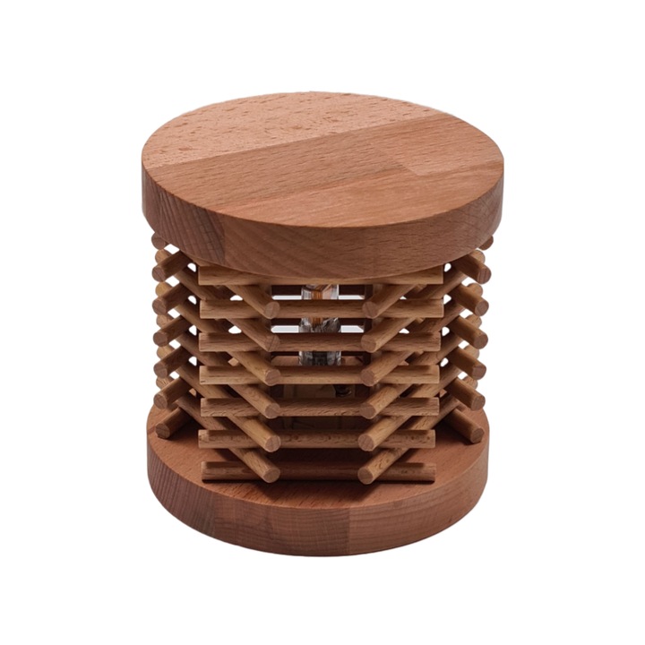 Lampa Foisor, lemn natur, 11.5x11.5cm
