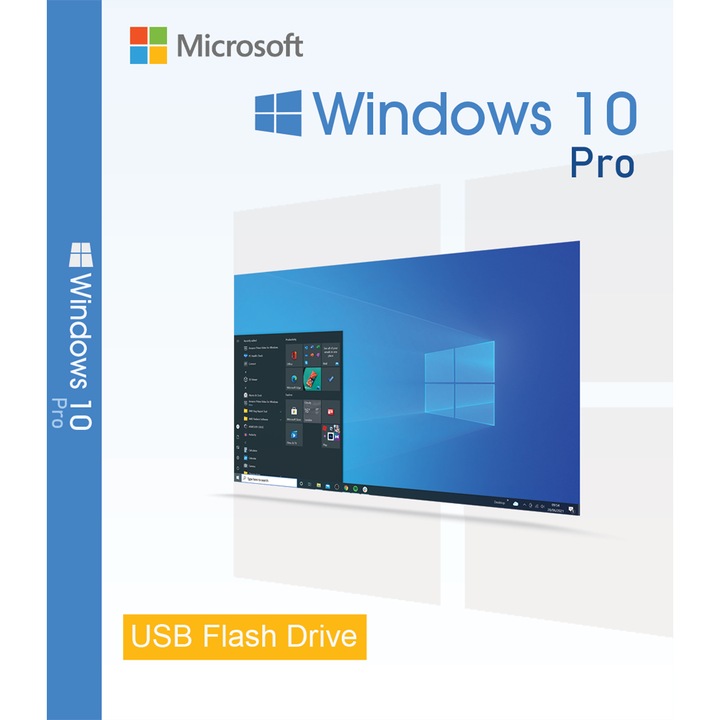 Microsoft Windows 10 Pro, 32/64 bit, Multilanguage, Retail, Flash USB 2.0 - 16GB