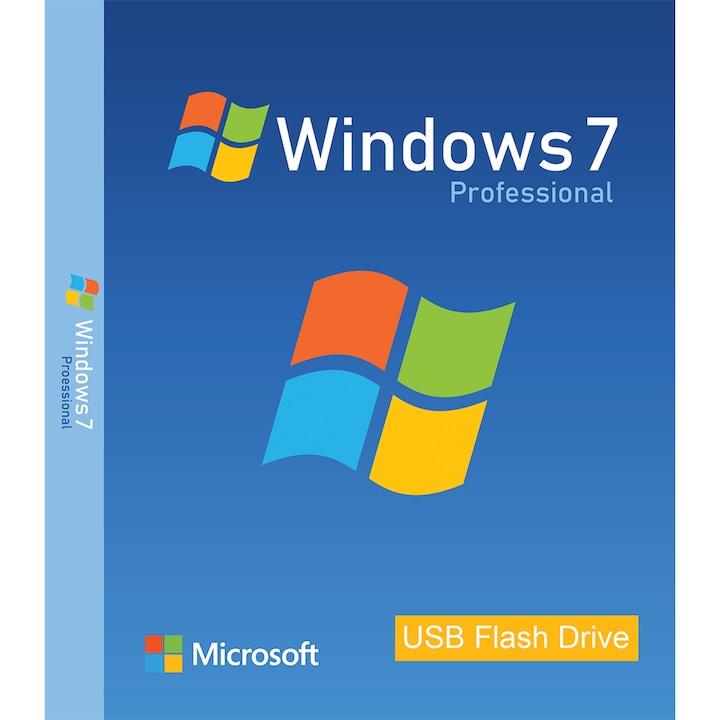 Microsoft Windows 7 Pro, 32/64 bit, Multilanguage, OEM, Flash USB 2.0 – 8GB