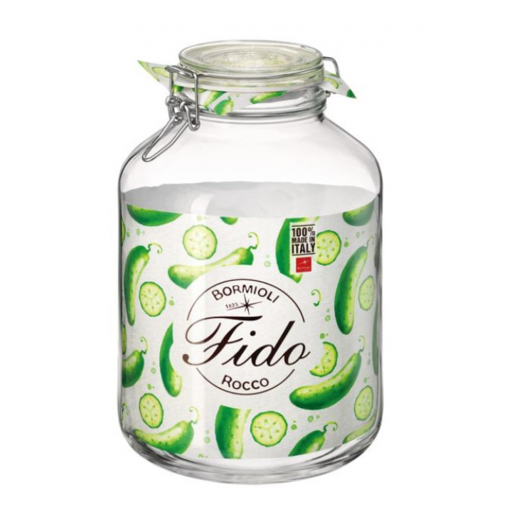 Borcan cu inchidere ermetica BORMIOLI FIDO, 5000ml, D17,5xH27,9cm
