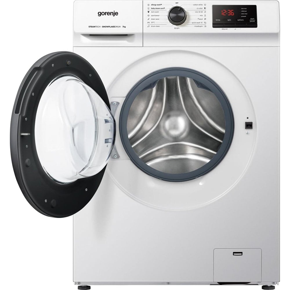 Masina de Spalat Rufe Frontala Slim GORENJE WNHVB72SDS, SteamTech, 7 kg, 1200rpm, Clasa D, Alb