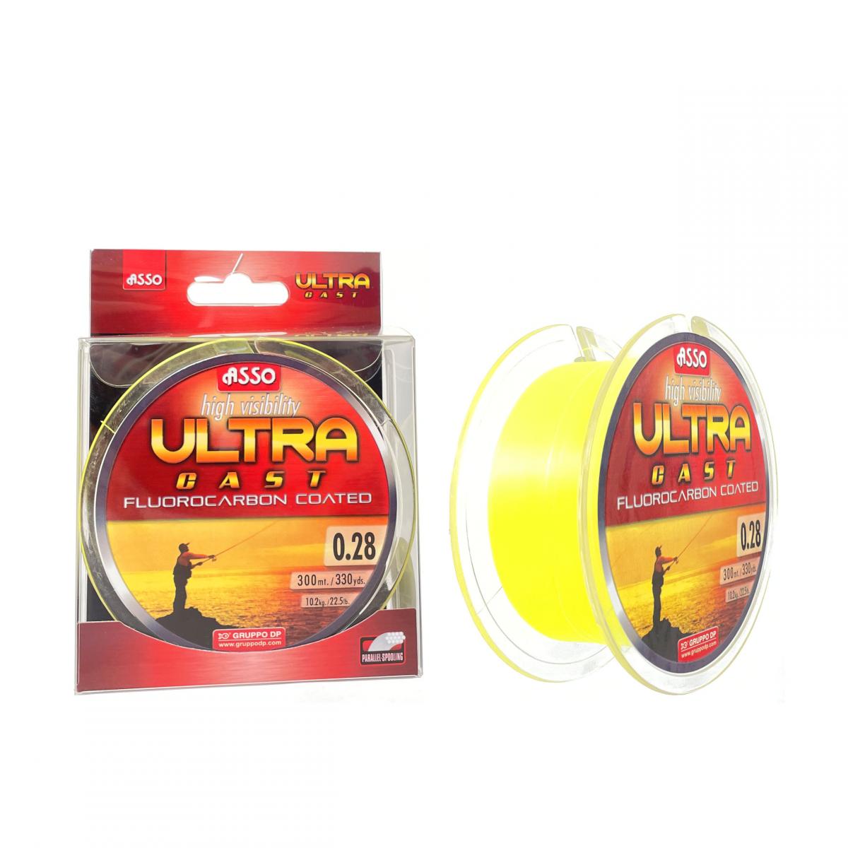 Fil De Pêche Asso Nylon Ultra 300 M - 16/100, Spires Jointives, Polyvalent Pour Toutes Les Pêches