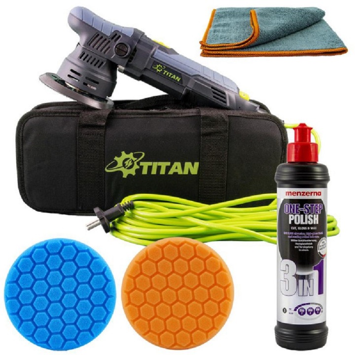 Masina de polisat excentrica Titan TDA09, pasta polish Menzerna One Step, SW-10267