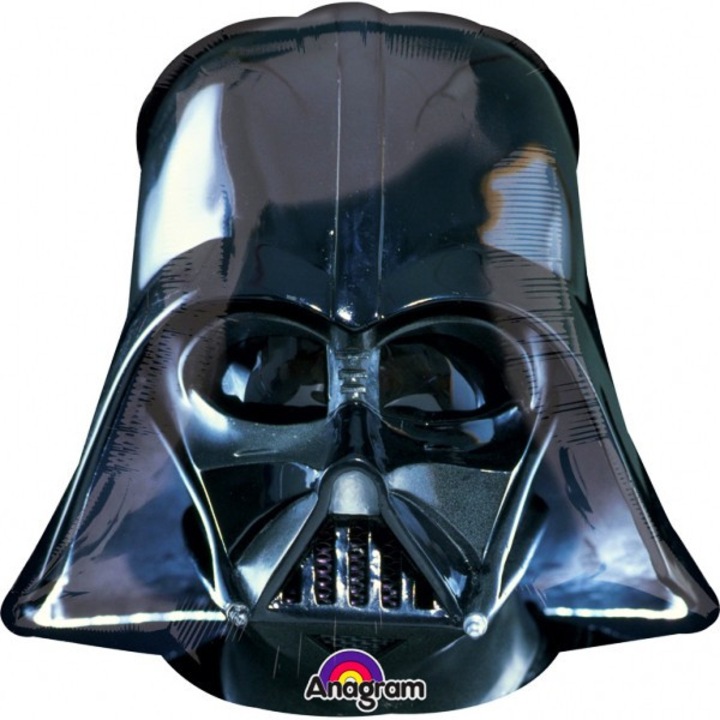 Balon Amscan Supershape, Star Wars Darth Vader, Folie, 63cm, Negru