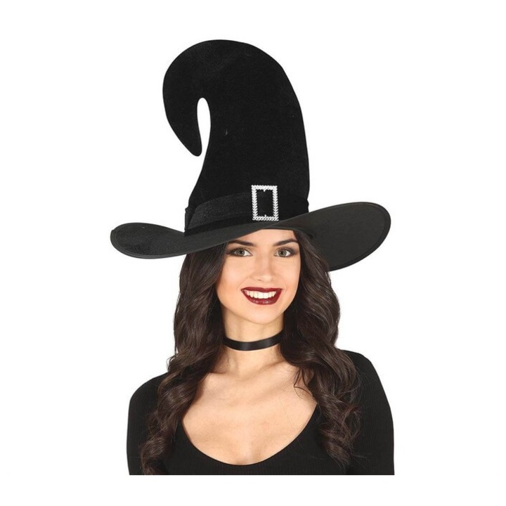 Palarie carnaval, Guirca, Poliester, Negru/Argintiu