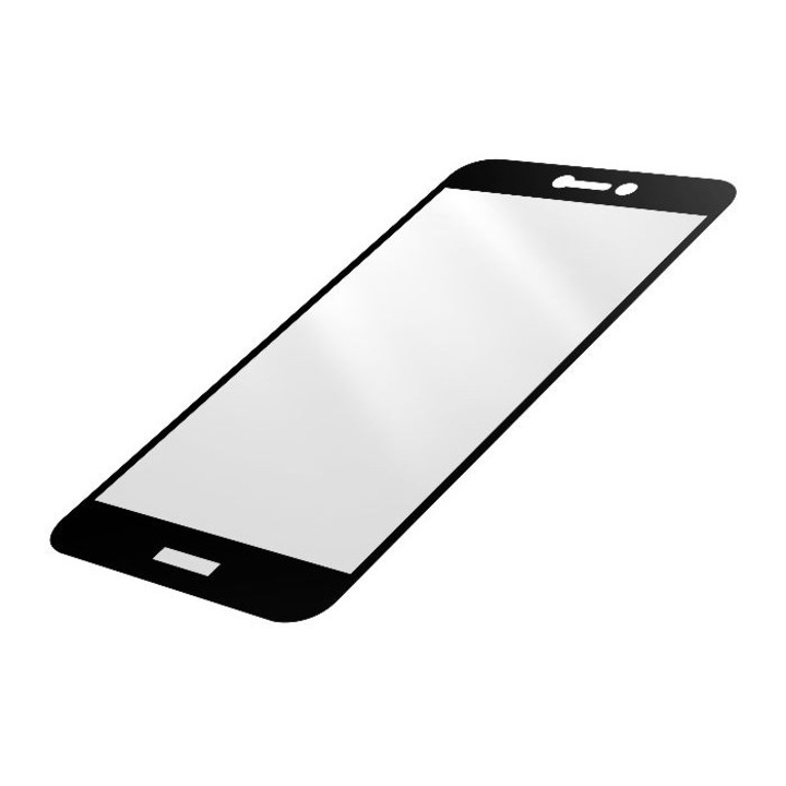 Закалено стъкло Cellular line за Huawei P8 Lite 2017/Honor 8 Lite, Черно