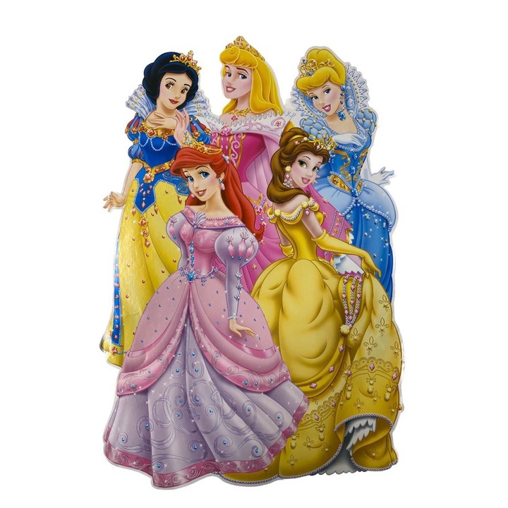 Sticker Decorativ de perete, printese Disney, 55 x 35 cm, multicolor