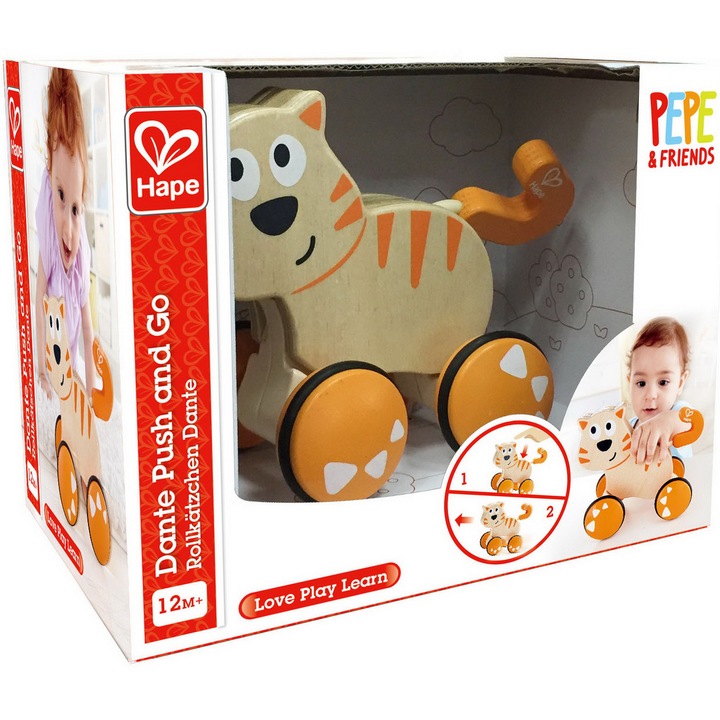 Играчка за дърпане Hape - котката Данте