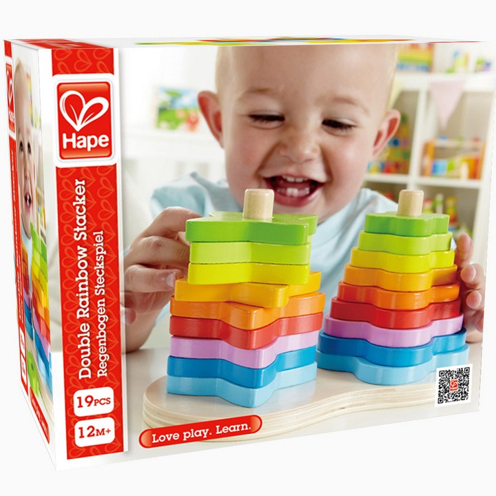 Играчка Hape - Double rainbow tower