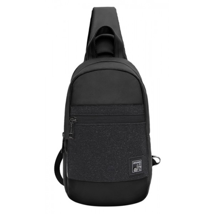 Geanta crossbody cu suport pentru tableta, Arctic Hunter, Poliester, Negru