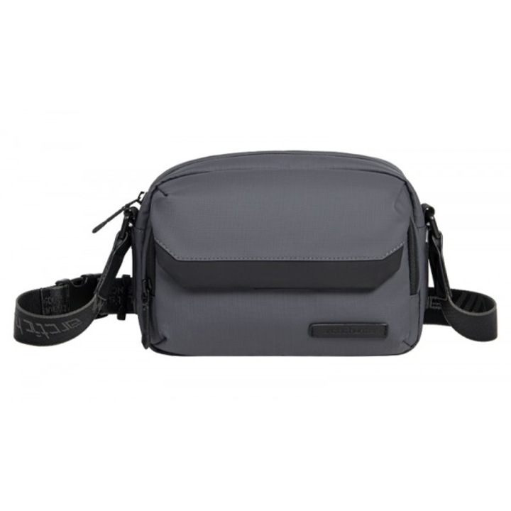 Geanta de umar cu suport pentru tableta, Arctic Hunter, Poliester, 3 l, Gri/Negru