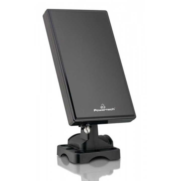 Цифрова антена POWERTECH PT-1005, 5G и LTE, за вътрешна и външна употреба, 28dB, черна