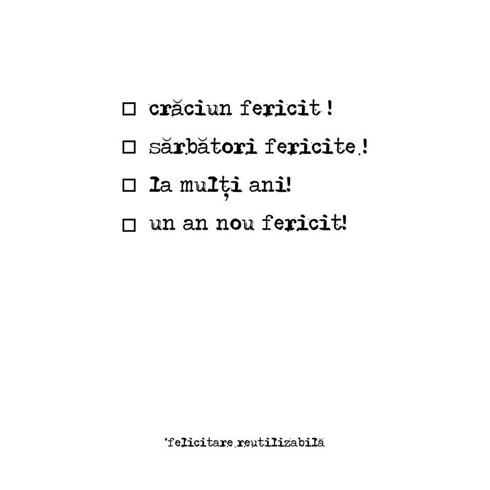 Felicitare reutilizabila