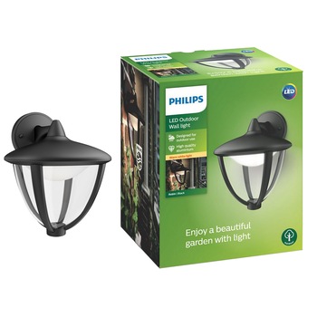Felinar Philips myGarden Robin, LED inclus 1x4.5W, varf jos, Negru Felinar Philips myGarden Robin, LED inclus 1x4.5W, varf jos, Negru