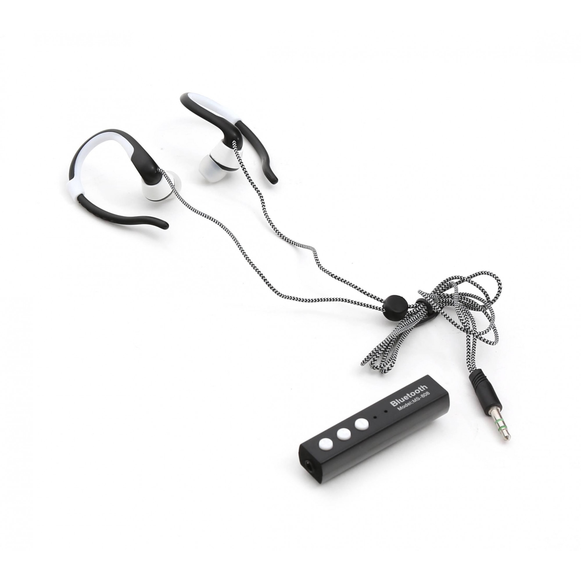 Casti Audio Bluetooth Fiesta cu buton de Selfie si microfon, Sport, Alb