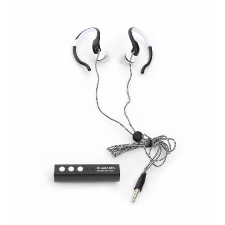 Fiesta Bluetooth audio fejhallgató szelfi gombbal és mikrofonnal, sport, fehér