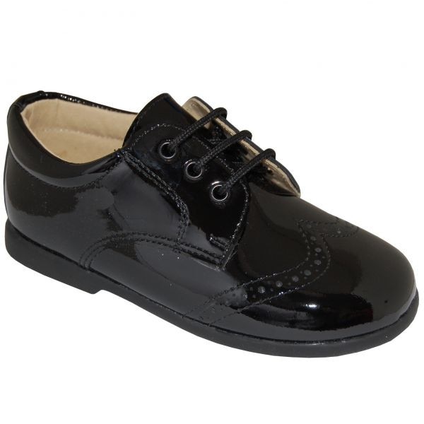 Pantofi din piele lacuita, Panyno, Negru