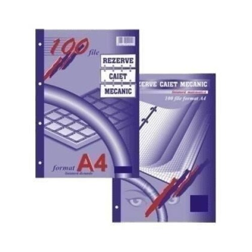Rezerva caiet mecanic Arhi Design, A4, aritmetica, 100 file
