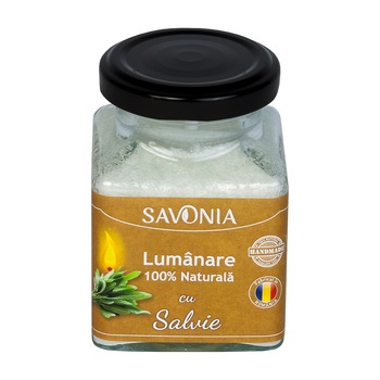 Lumanare 100% Naturala cu Salvie - Savonia Lumanare 100% Naturala cu Salvie - Savonia
