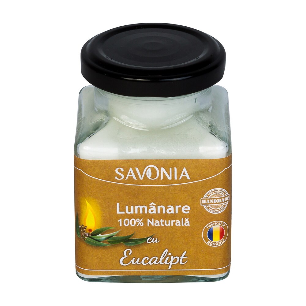 Lumanare 100% Naturala cu Eucalipt - Savonia