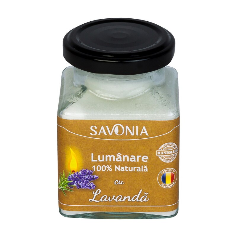 Lumanare 100% naturala cu Lavanda - Savonia