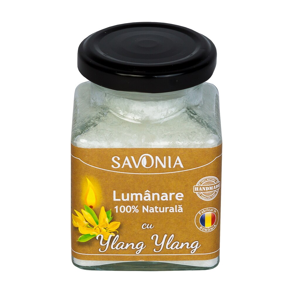 Lumanare 100% Naturala cu Ylang Ylang - Savonia