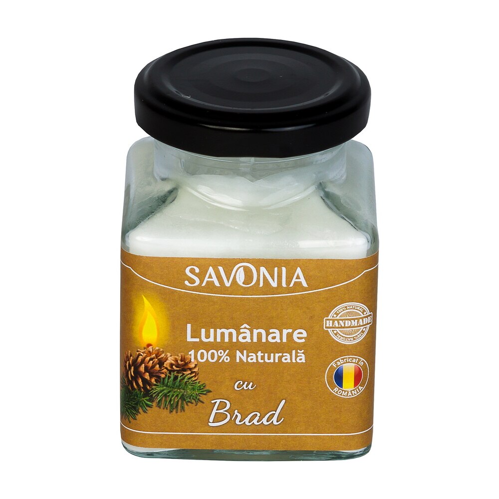 Lumanare 100% Naturala cu Brad - Savonia