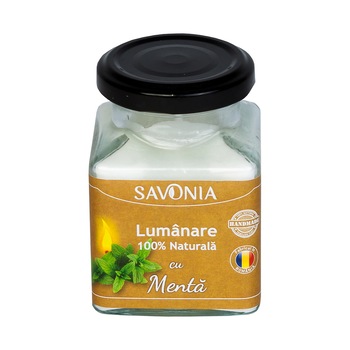 Lumanare 100% Naturala cu Menta - Savonia Lumanare 100% Naturala cu Menta - Savonia