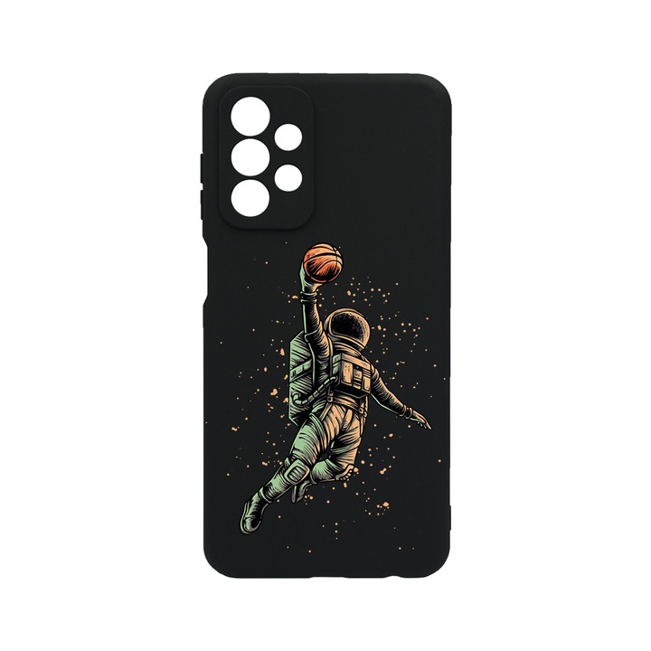 BestCase Slim Silicon 0.8MM telefontok, Samsung Galaxy A23 4G / 5G, Astronaut Basketball, Kamera védő, c-B 1003