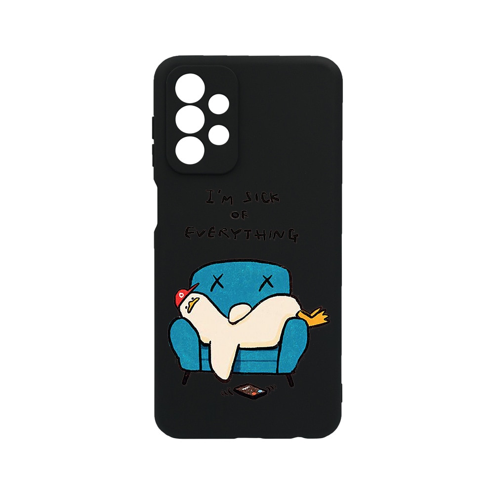 Husa BestCase® Slim SIlicon 0.8MM, Compatibila Cu Samsung Galaxy A52s, I'm Sick Of Everything, Rezistenta la uzura, Protectie Camera, c-B 1017