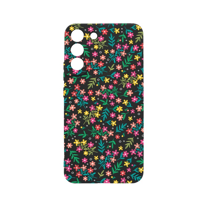 Husa BestCase® Slim SIlicon 0.8MM, Compatibila Cu Samsung Galaxy S21 FE, Flower Pattern, Rezistenta la uzura, Protectie Camera, c-B 954