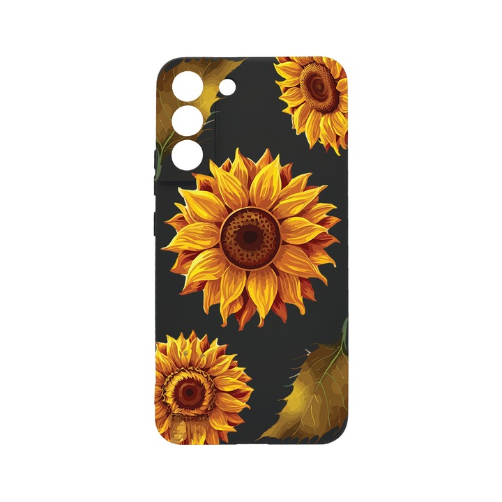 Husa BestCase® Slim SIlicon 0.8MM, Compatibila Cu Samsung Galaxy S21 FE, Sun Flower, Rezistenta la uzura, Protectie Camera, c-B 1070