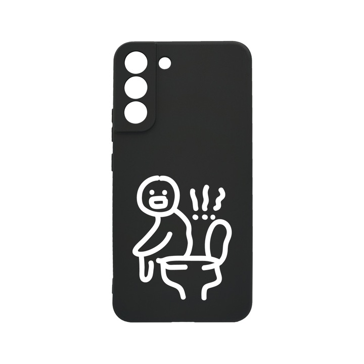 Husa BestCase® Slim SIlicon 0.8MM, Compatibila Cu Samsung Galaxy S21 FE, Pooping, Rezistenta la uzura, Protectie Camera, c-B 981