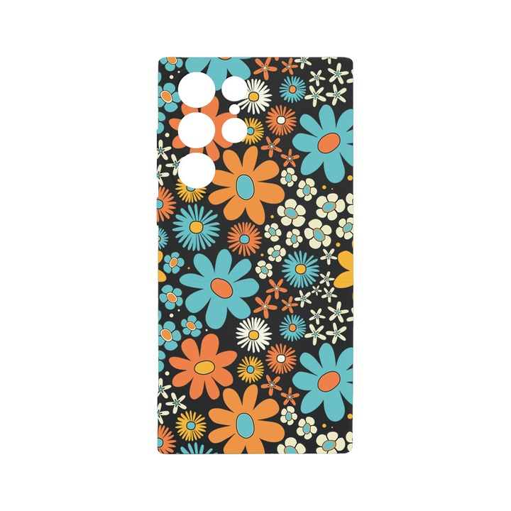Силиконов калъф BestCase за Samsung Galaxy S22 Ultra, Spring Flowers, 0.8MM Slim, Camera Protection, Black Silicon Series, c-B 967