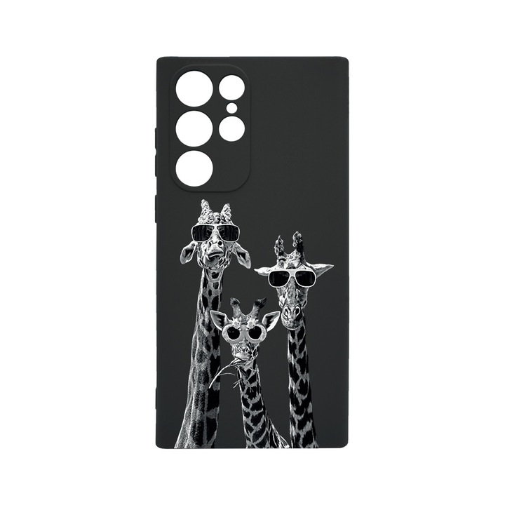 Husa BestCase® Slim SIlicon 0.8MM, Compatibila Cu Samsung Galaxy S23 Ultra, Cool Giraffe, Rezistenta la uzura, Protectie Camera, c-B 1008