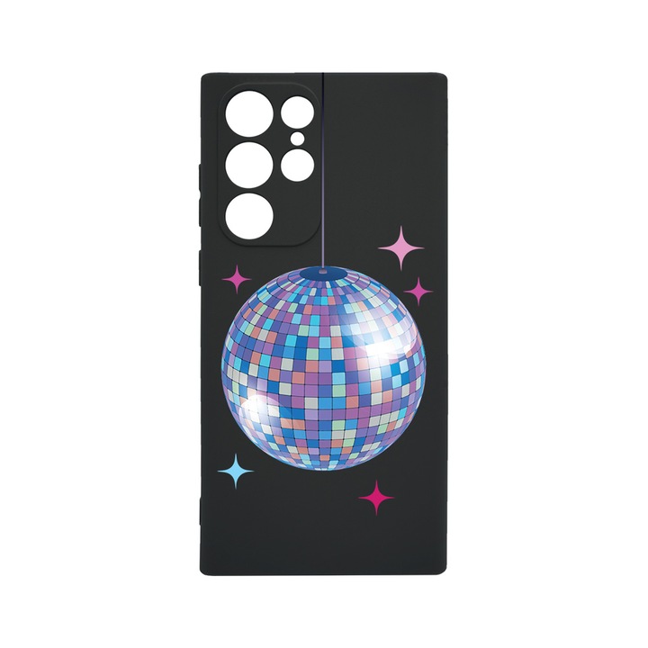Husa BestCase® Slim SIlicon 0.8MM, Compatibila Cu Samsung Galaxy S23 Ultra, Disco Ball, Rezistenta la uzura, Protectie Camera, c-B 1006