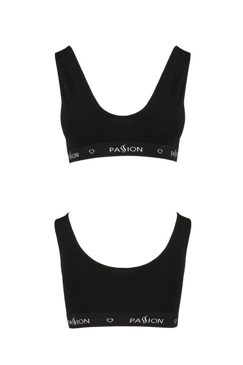 Sutien dama Passion din bumbac negru, Negru