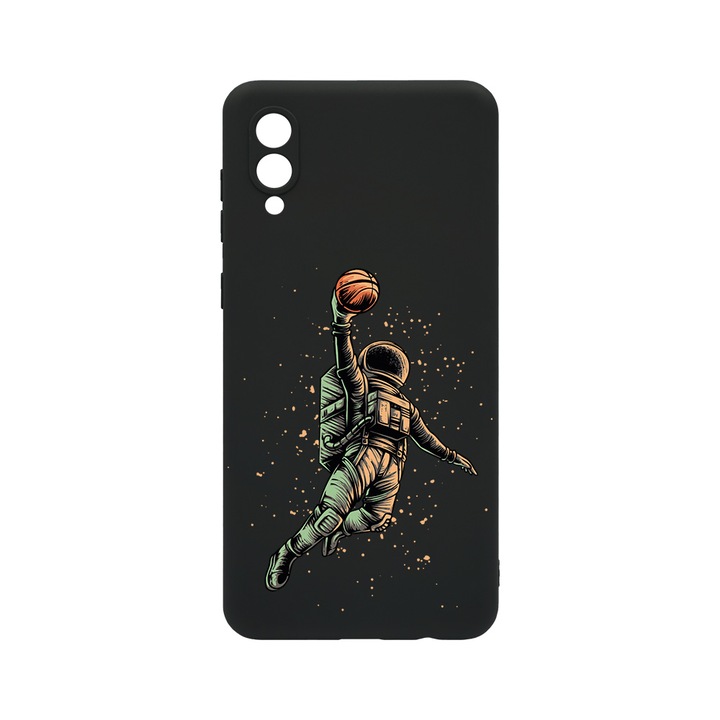BestCase Slim Silicon 0.8MM telefontok, Samsung Galaxy A02 / Galaxy M02, Astronaut Basketball, Kamera védő, c-B 1003