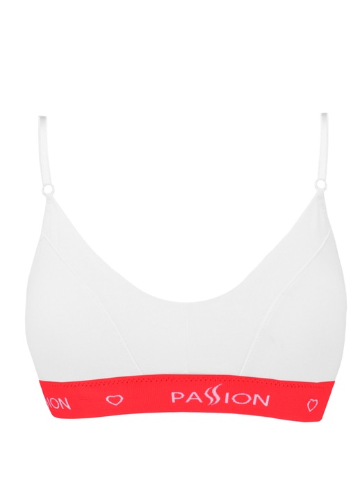 Bustiera, Passion, Bumbac, Alb/Rosu, Alb