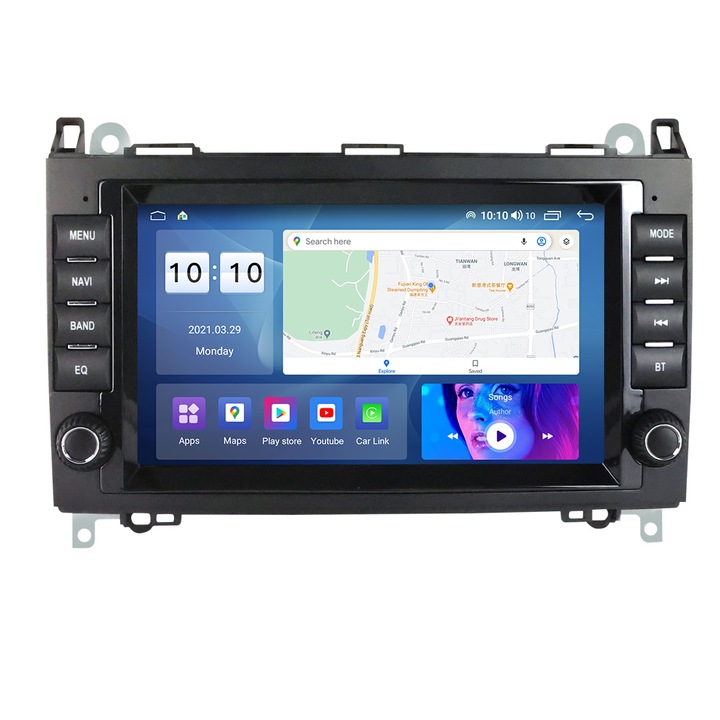 Navigatie Mercedes Vito Sprinter Viano A B Class VW Crafter, NAVIGPS, Wireless Carplay si Android Auto, 4GB RAM si 64GB ROM, Camera Marsarier, Ecran IPS 7 inch, Procesor Octacore, Slot sim 4G