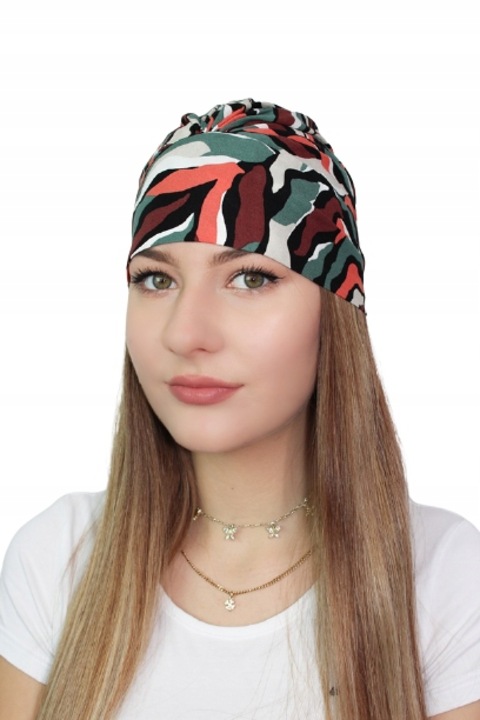Turban Dama din Vascoza Moale, Confortabil si Respirabil, Model Oen Multicolor Elegant, Marime Universala 54-60 cm, Ideal pentru Protectie Par, Chimioterapie, Alopecie, Accesorii de Par Feminine, Stil Modern si Versatil