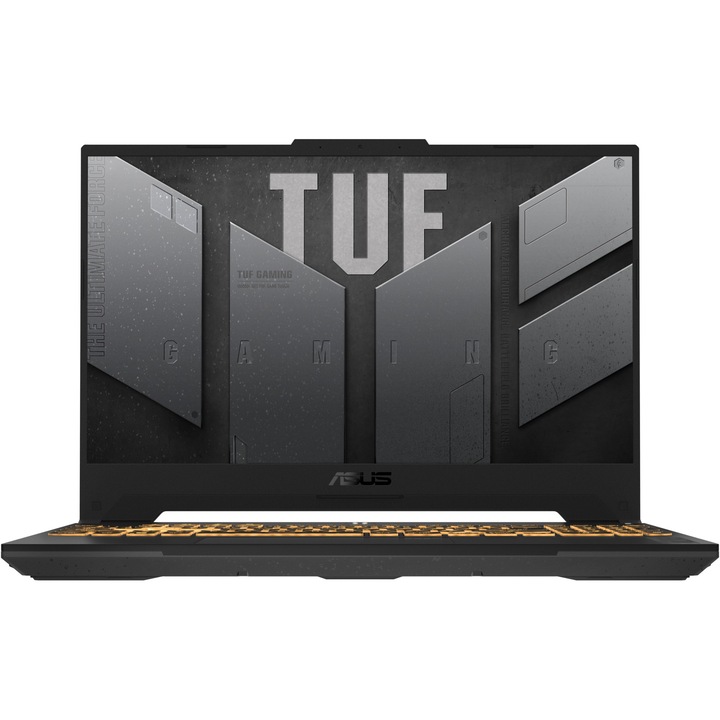 Лаптоп ASUS TUF Gaming F15 FX507VV4-LP055 с Intel Core i7-13700H (1.8/5.0GHz, 24M), 16 GB, 512GB M.2 NVMe SSD, NVIDIA RTX 4060 8GB GDDR6 DLSS 3, Windows 11 Pro ESD, Сребрист / Черен