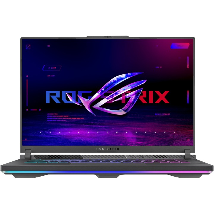 Лаптоп Asus ROG Strix G16 G614JI-N4081, G614JI-N4081.250SSD, 16", Intel Core i7-13650HX (14-ядрен), NVIDIA GeForce RTX 4070 (8GB GDDR6), 32 GB (2 X 16 GB) DDR5, Сив