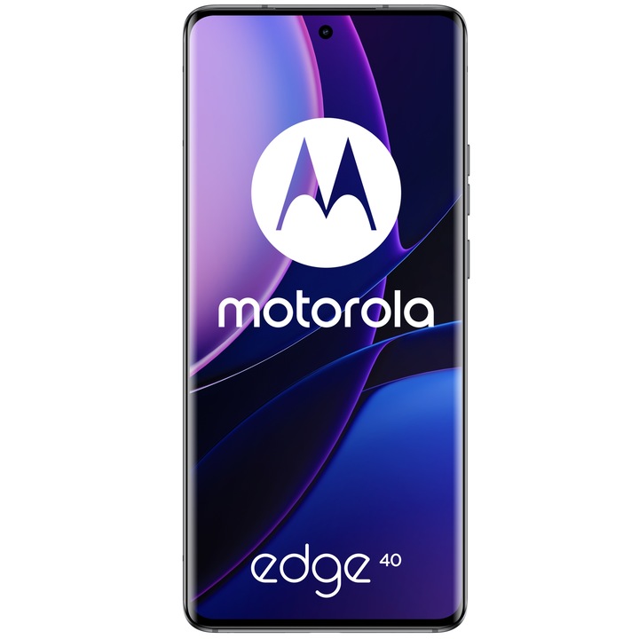 Смартфон Motorola Edge 40, Dual SIM, 256GB, 8GB RAM, 5G, Leather Eclipse Black